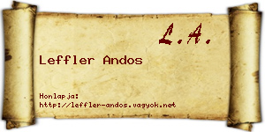 Leffler Andos névjegykártya